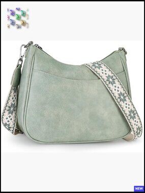 Trendy Vegan Leather Crossbody Purse Adjustable Strap Chic Spacious Handbag